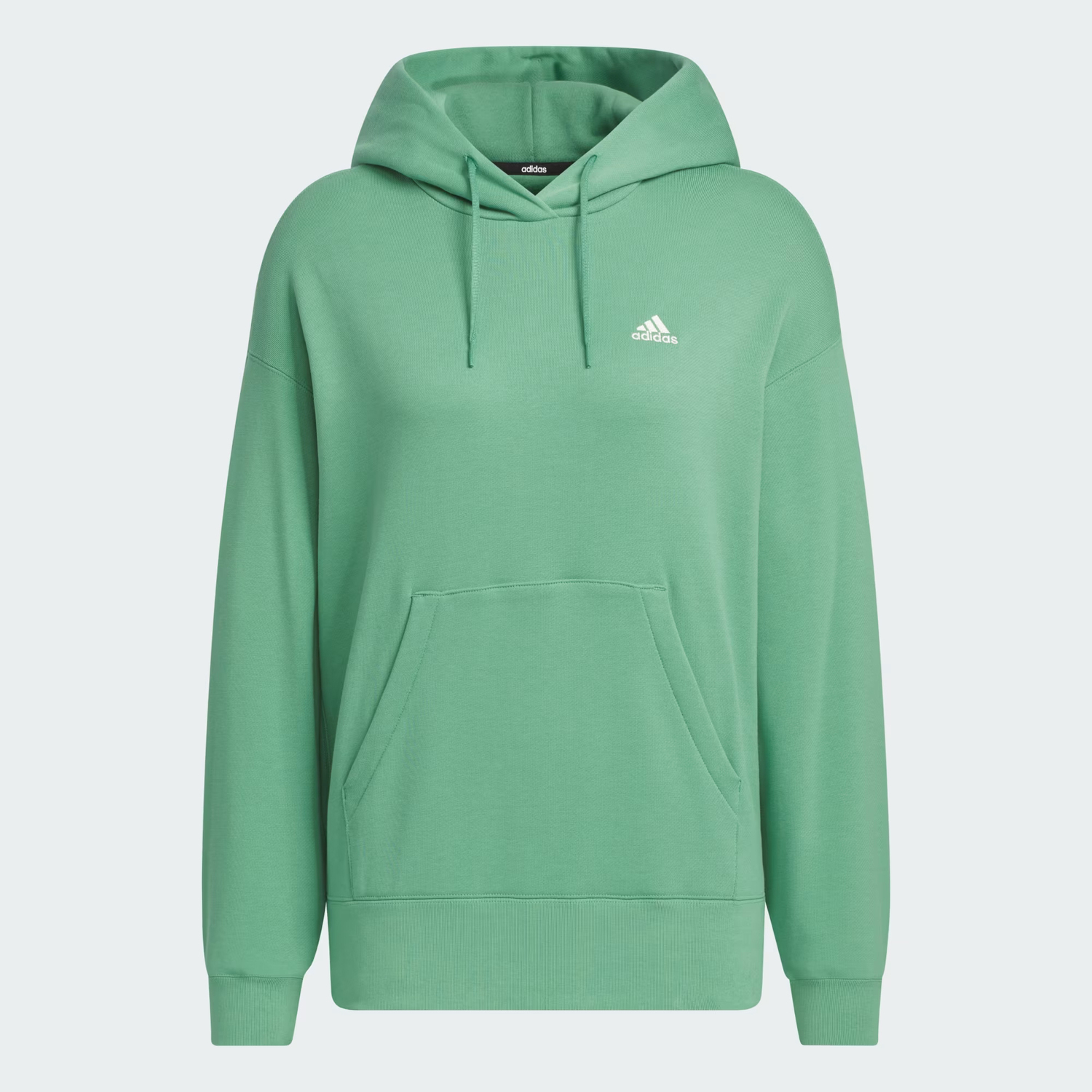

Толстовка Adidas Essentials Plus Small Logo French Terry Hoodie, зеленый