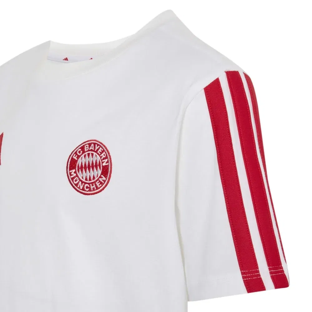 Детская футболка с принтом FC Bayern Munich Adidas, White — фото 3