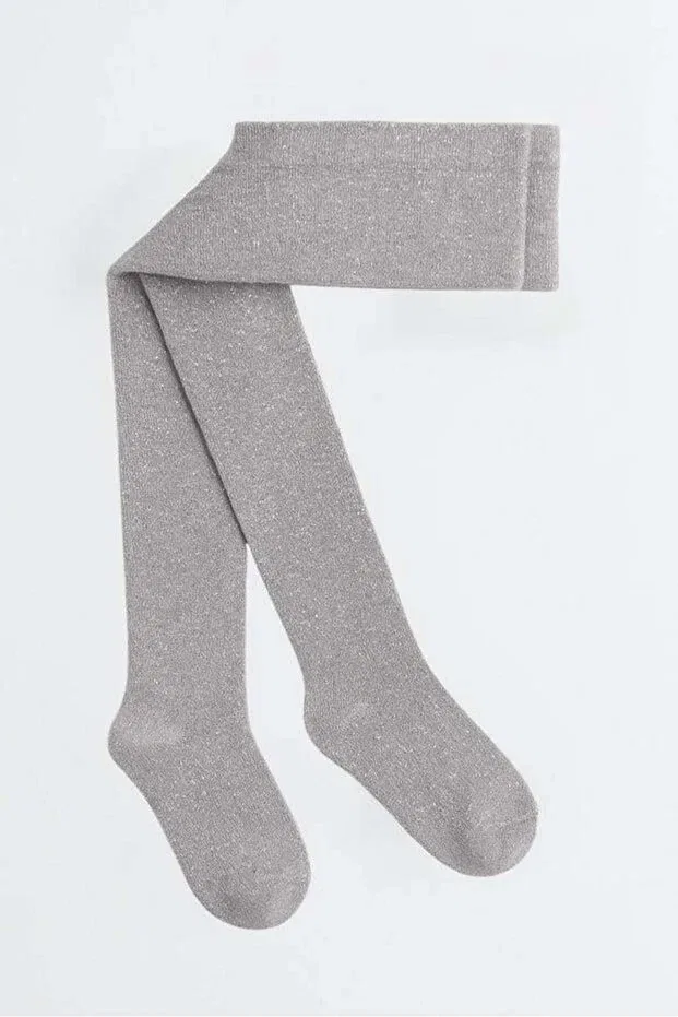 Детские для девочек колготки с блестками Bony Socks, Gray