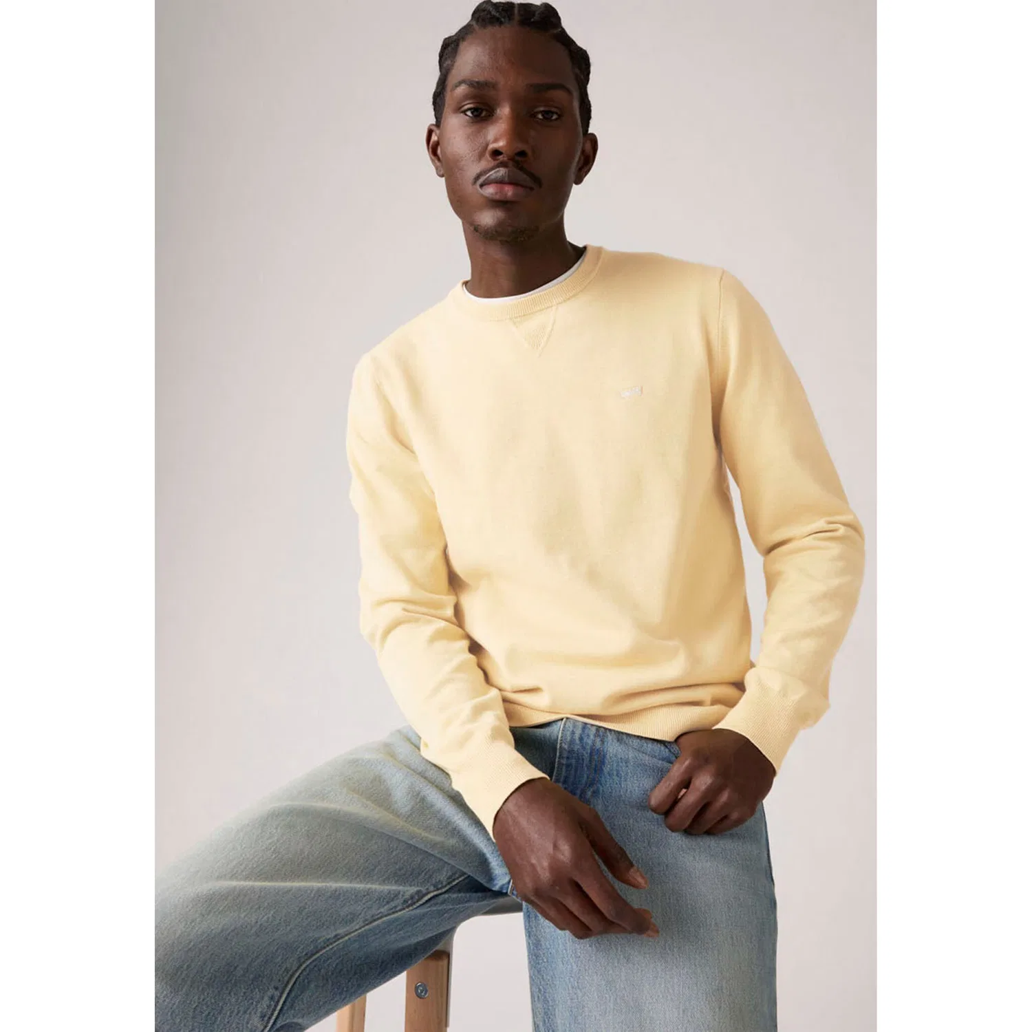 Мужской пуловер с круглым вырезом Lightweight HM Sweater Levi's, Rutabaga Pique — фото 2