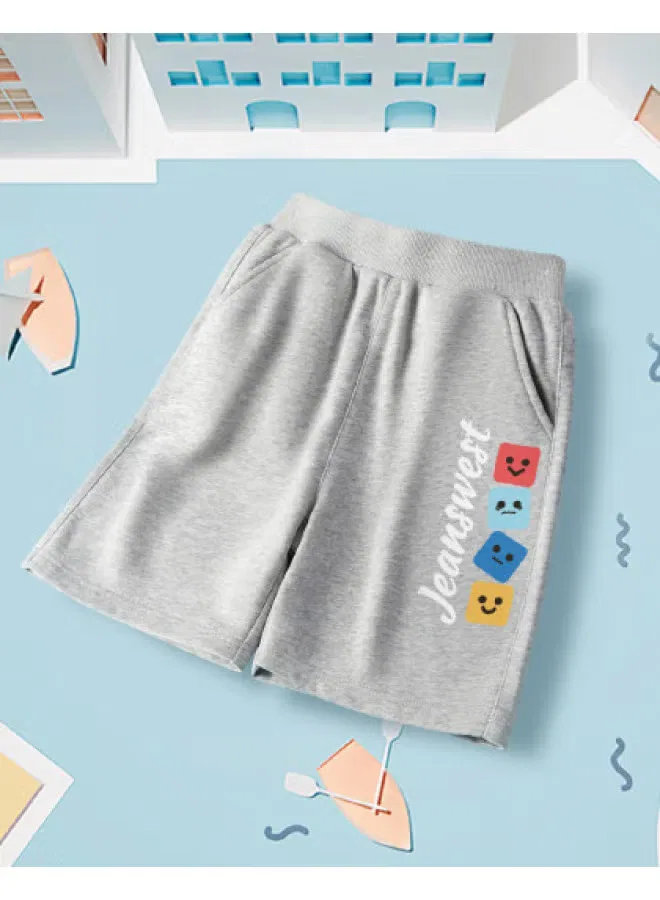 Jeanswest Шорты тонкие хлопковые мягкие спортивные для мальчиков, серый