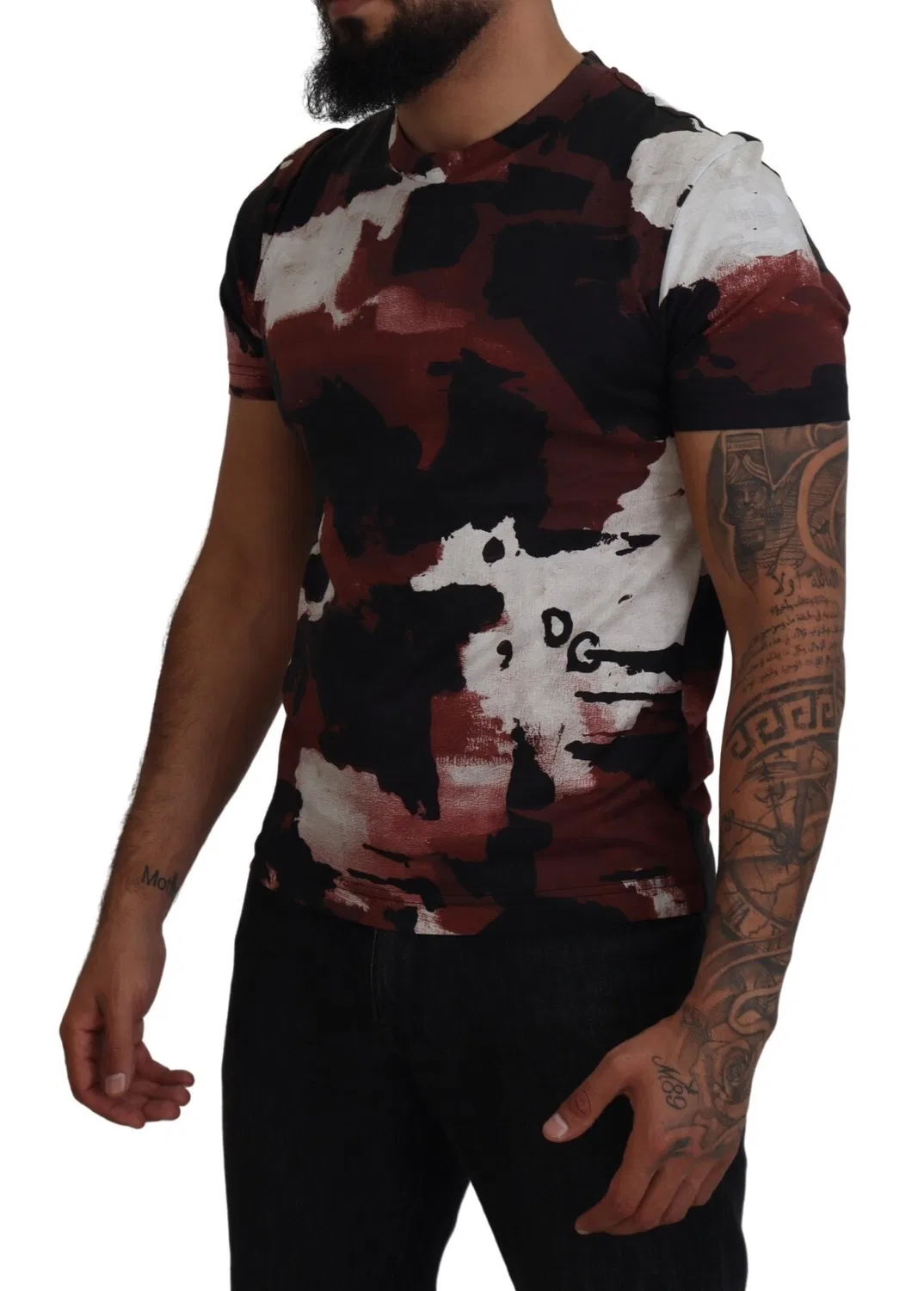 Мужская футболка с принтом Multicolor Tie Dye Cotton Crew Neck T-shirt Dolce & Gabbana, Multicolor