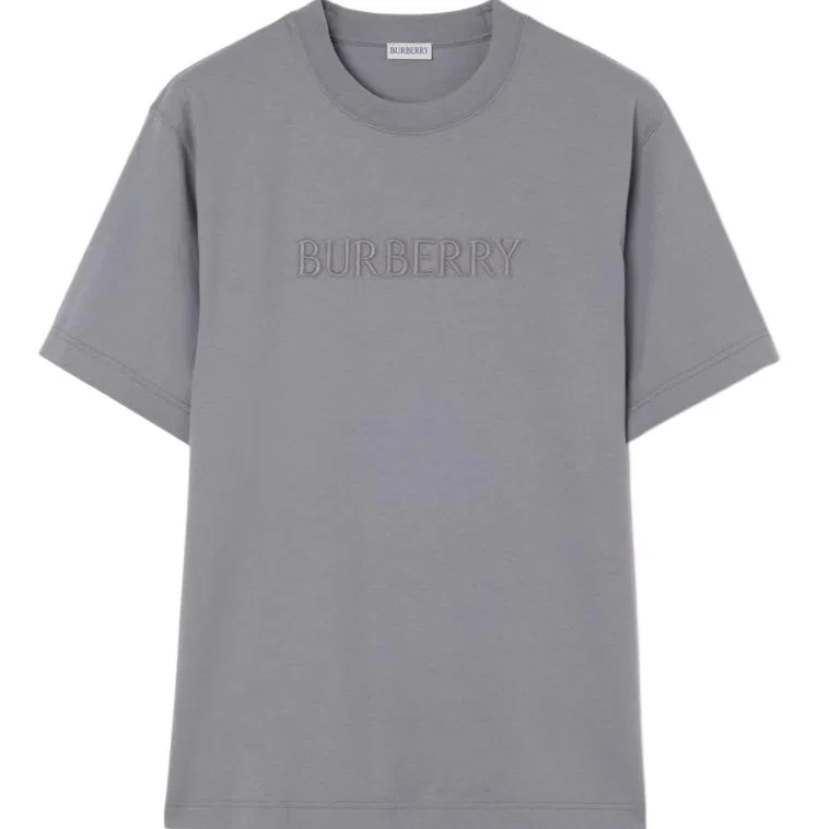 Футболка Burberry с круглым вырезом, мужская, серый