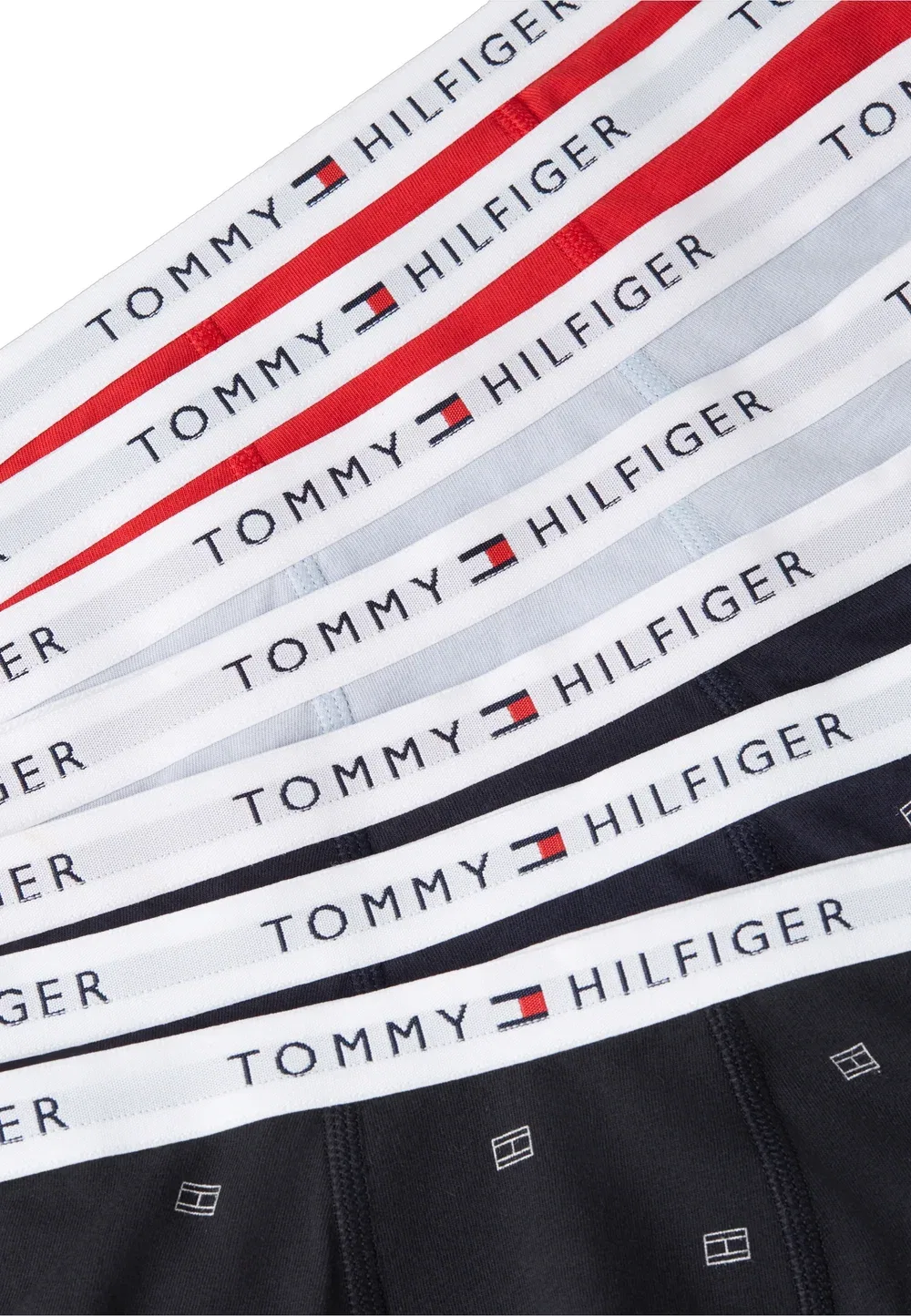 Комплект из 7 боксерских трусов с фирменным логотипом Tommy Hilfiger, Bright Blue/Red — фото 3