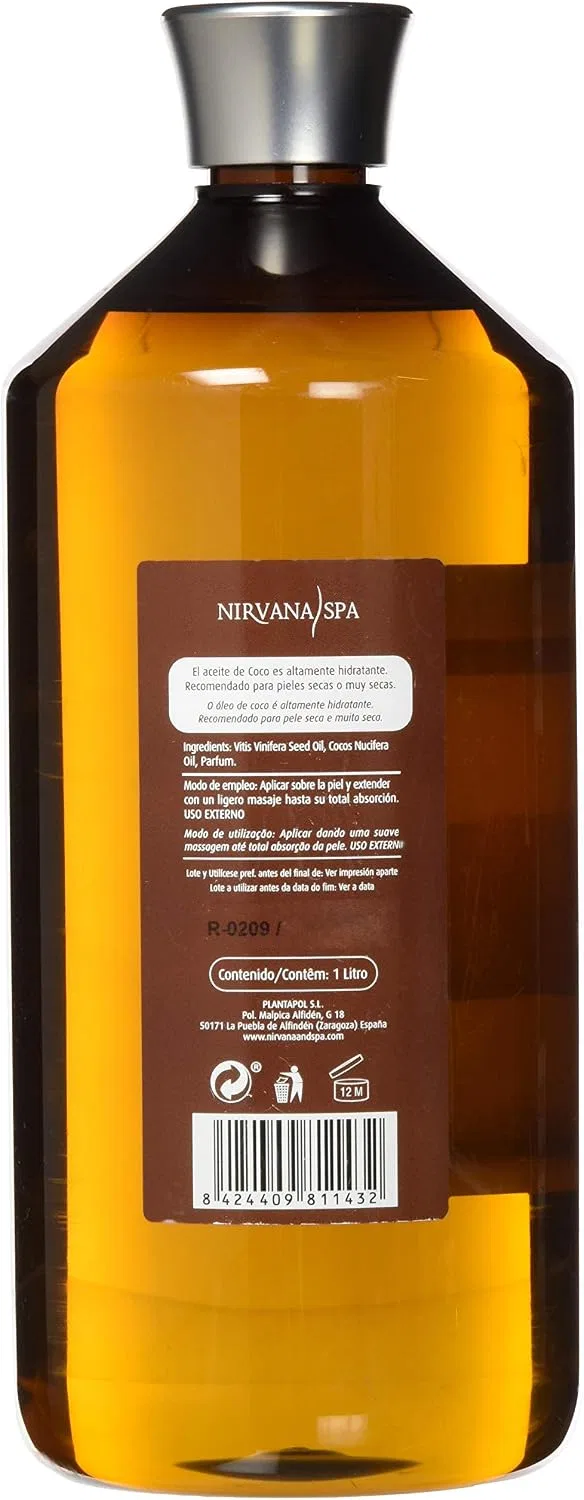 Масло для тела кокосовое, NIRVANA SPA, 1 л, Black — фото 2