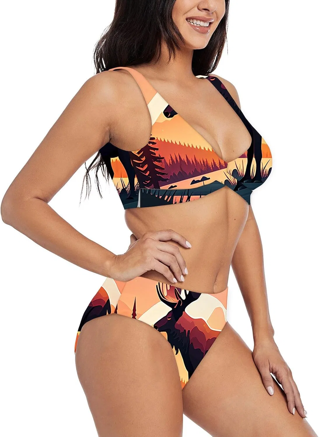 Женский купальный бикини-комплект C-373, Multicolor