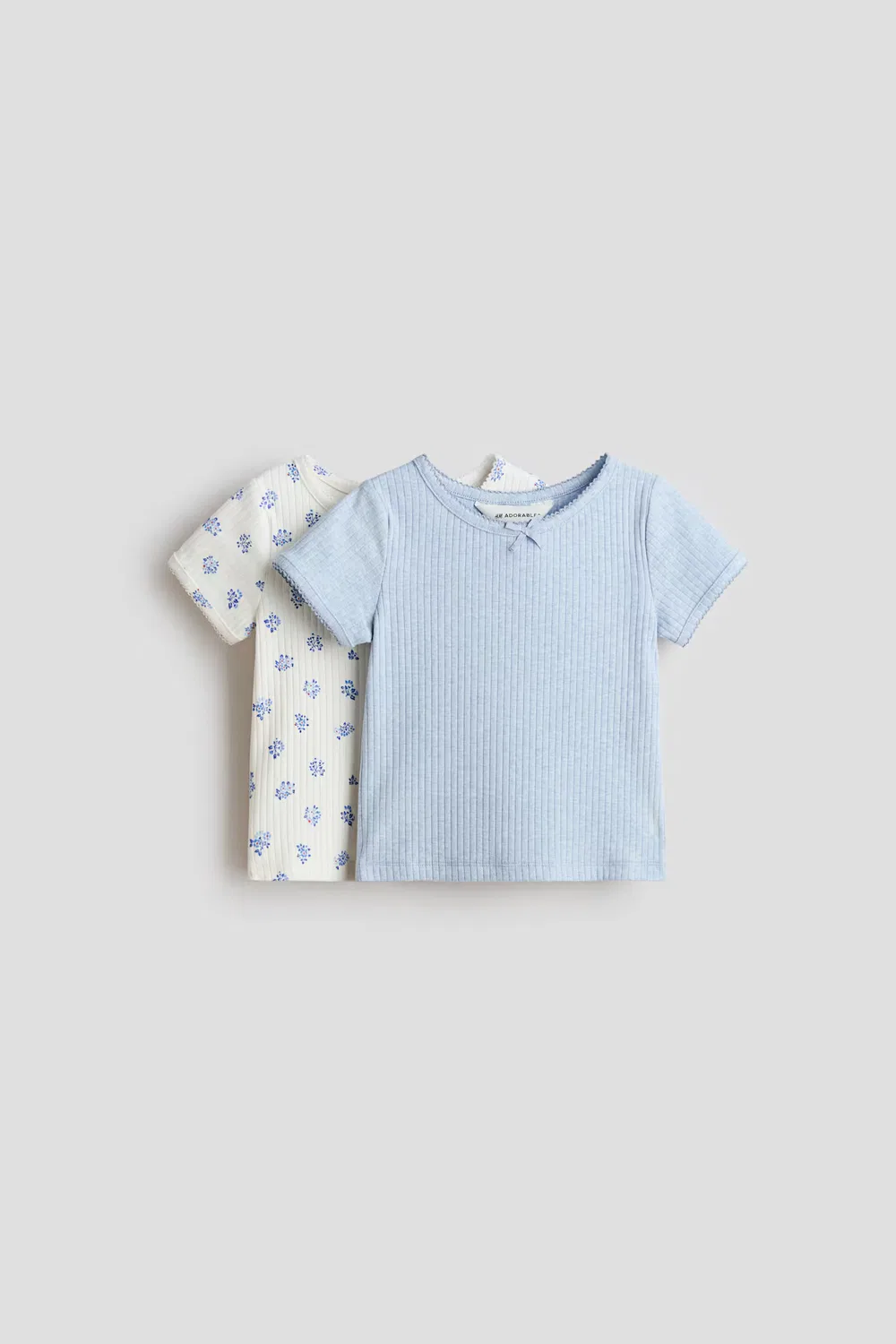 2 хлопковые рубашки в упаковке H&M, Blau/Geblümt