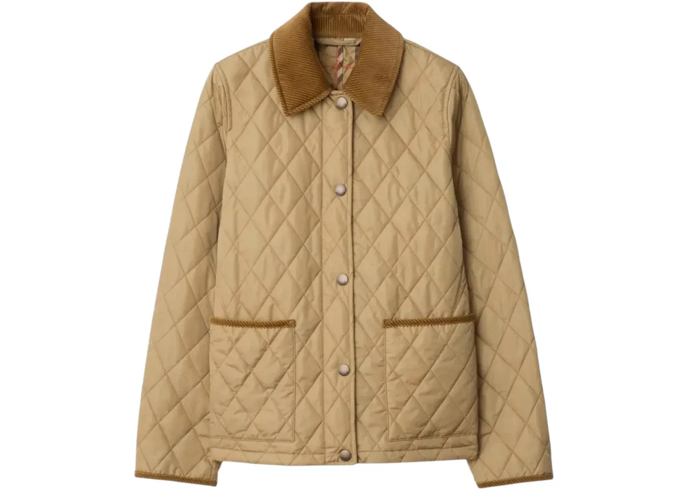 Женское пальто двубортное Dorset Coat Burberry, Flax/Sand Ip Check
