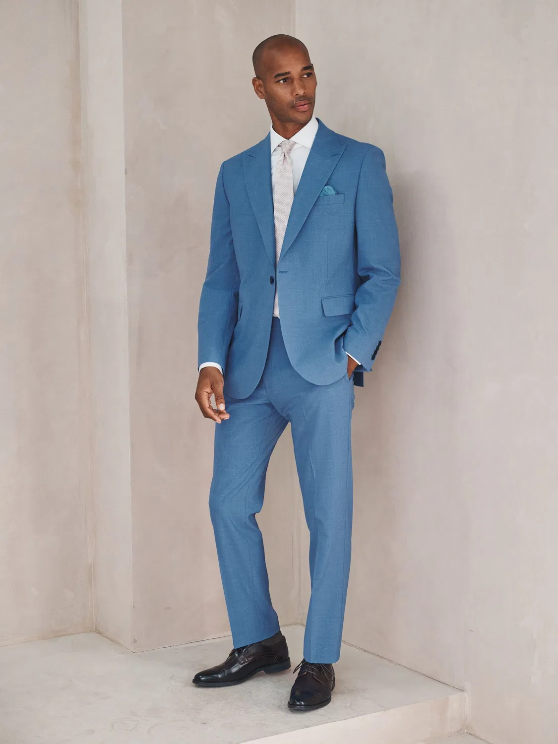 Пиджак Slim Fit N. Premium Motionflex Wool Blend Next, ярко-синий — фото 2