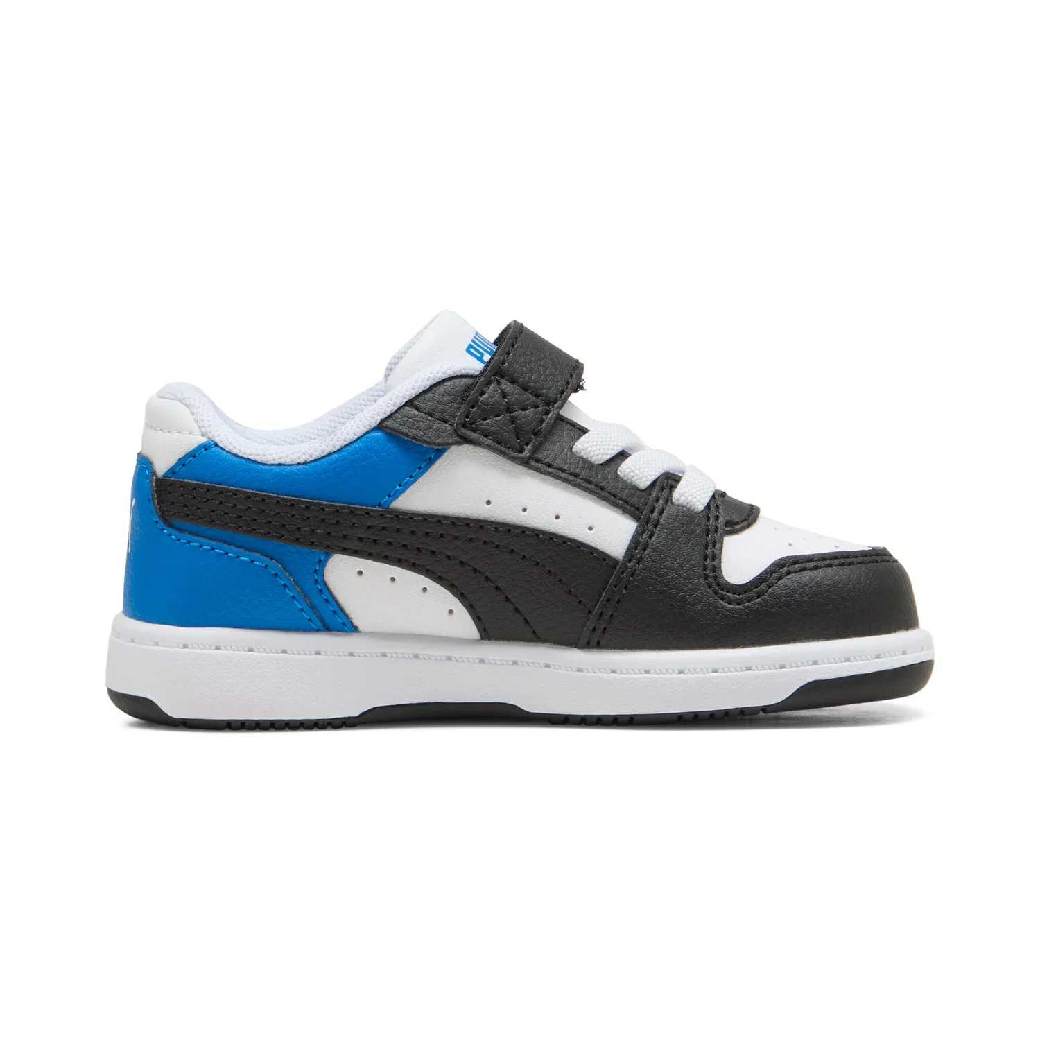 Детские кроссовки на липучках Rebound Slam Lo Ac Inf PUMA, PUMA White/PUMA Black/PUMA Team Royal — фото 3