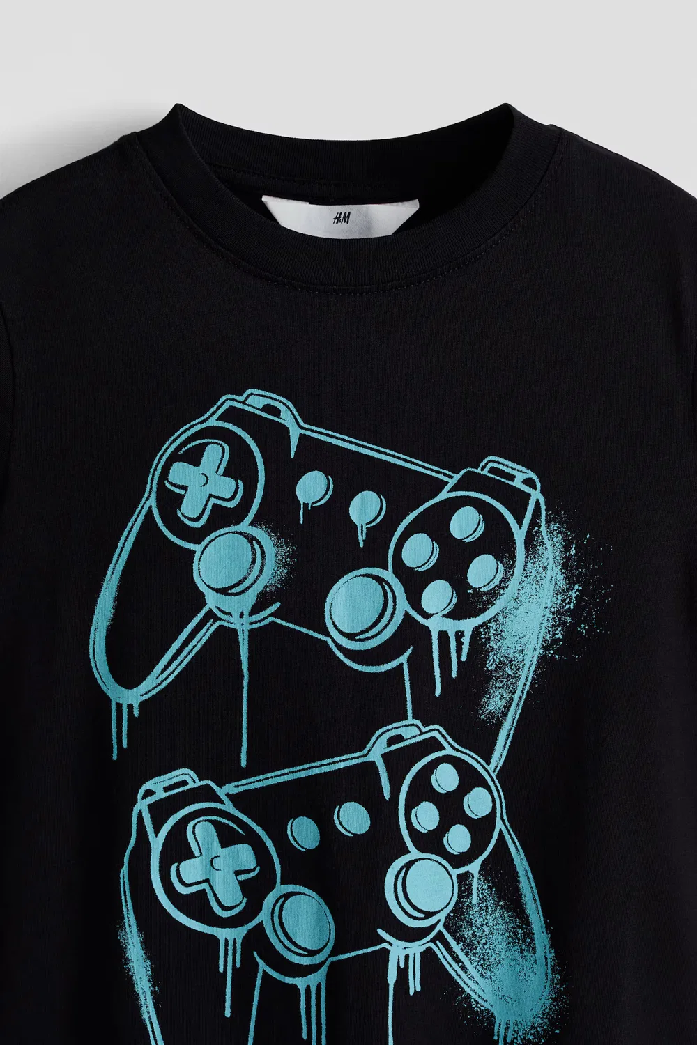 Набор из 3 хлопковых футболок H&M, Schwarz/Gamecontrollers — фото 2