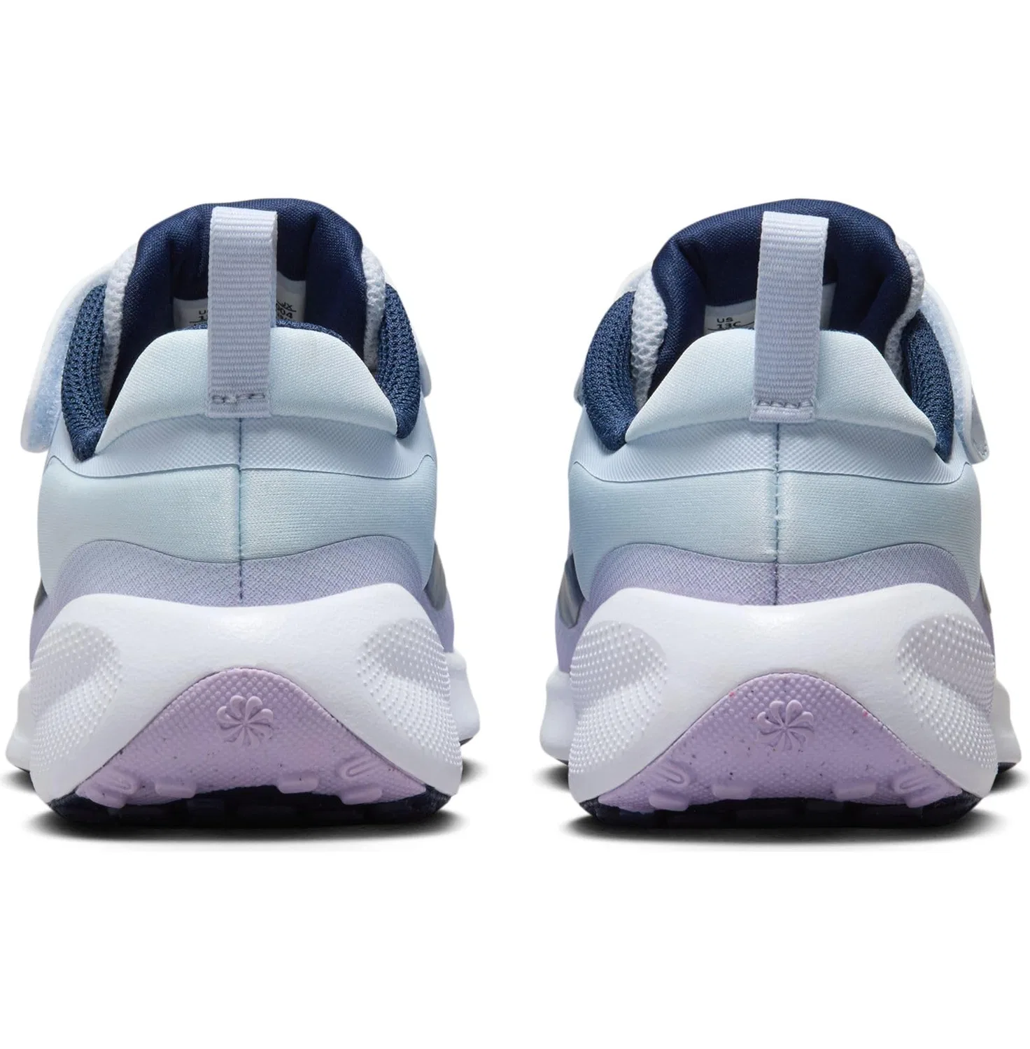 Детские кроссовки с мягкой подошвой NIKE FB7690-004, Football Grey Midnight Navy Lilac Bloom — фото 2