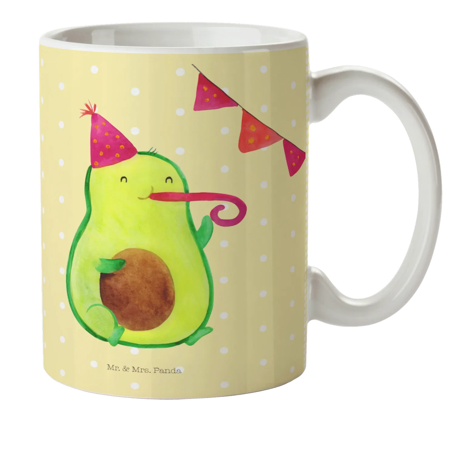 Детская кружка Avocado Party Mr. & Mrs. Panda, желтый
