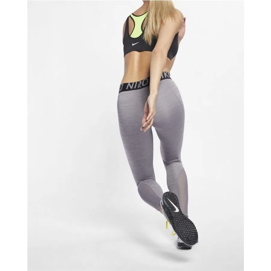 Спортивные леггинсы с принтом Nike Pro CZ6497-056, Серый — фото 3