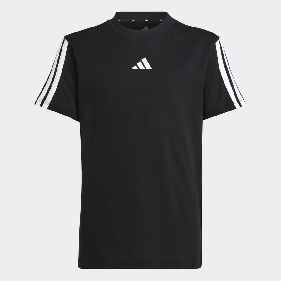 Детская футболка с коротким рукавом adidas JD6487 J 3s Tee 160, Черный — фото 3