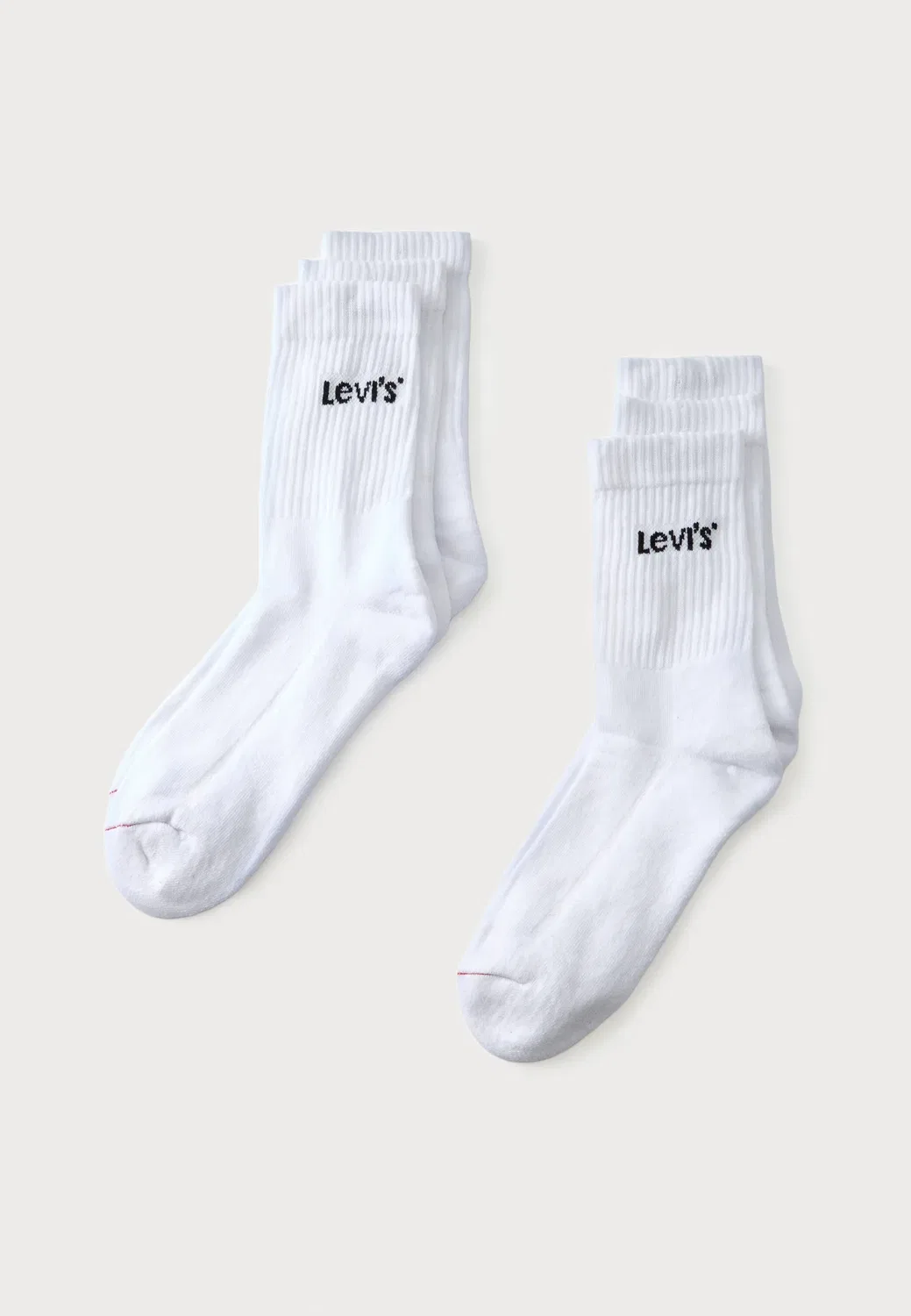 Носки Uni стандартного кроя с оранжевой этикеткой, унисекс, 6 пар - Levi'S, White