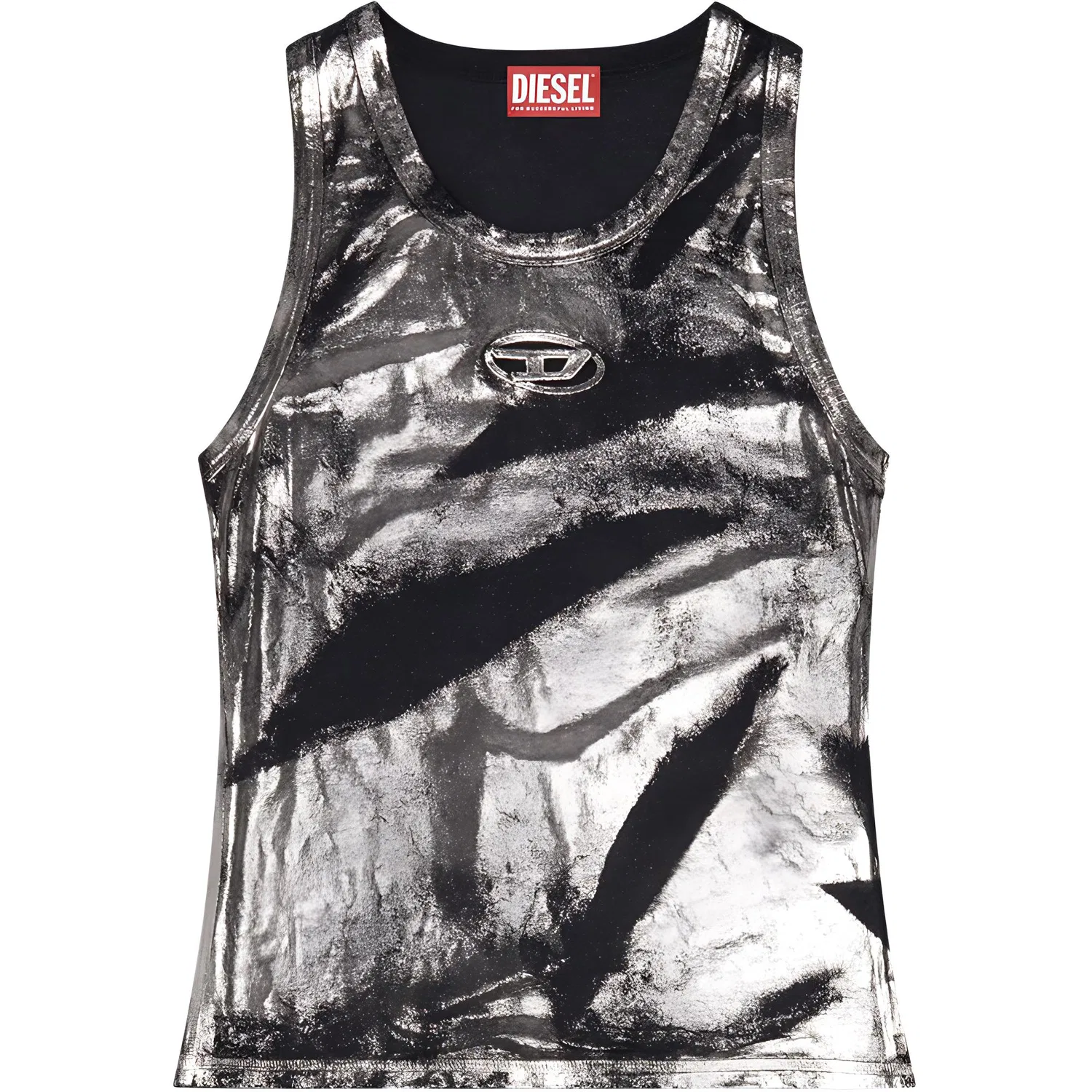 Топ майка Tank Top DIESEL, Silver/Black