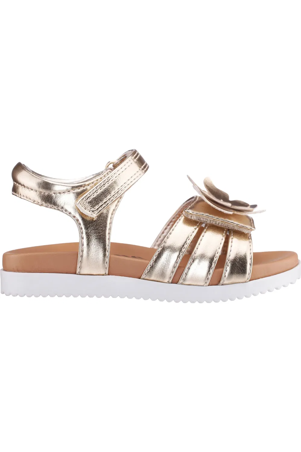 Сандалии детские с бабочкой Branty Slingback Nina, Light Gold Metallic — фото 3