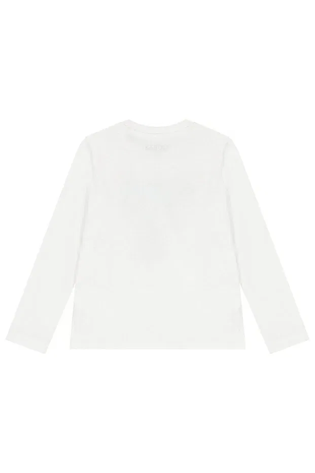 Детская футболка с длинным рукавом с принтом Ls t-shirt Guess, G011 — фото 2