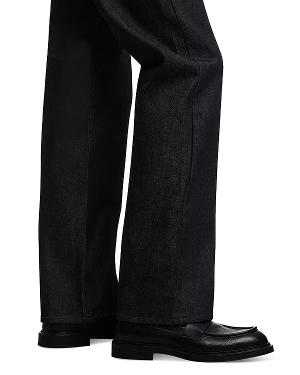 Мужские прямые джинсы из хлопка Emporio Armani, Medium Blue Denim — фото 4