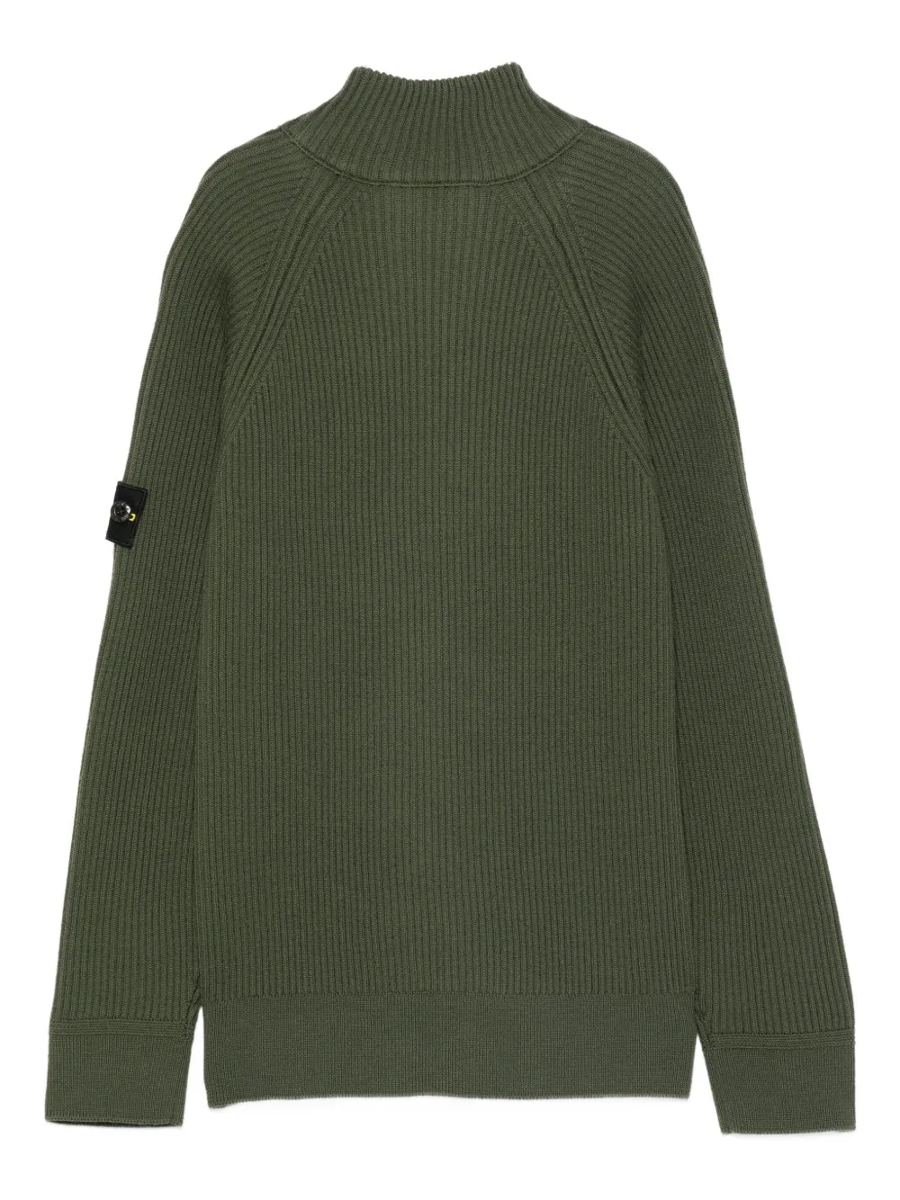 Рифленая куртка на молнии Stone Island Junior, зеленый — фото 2