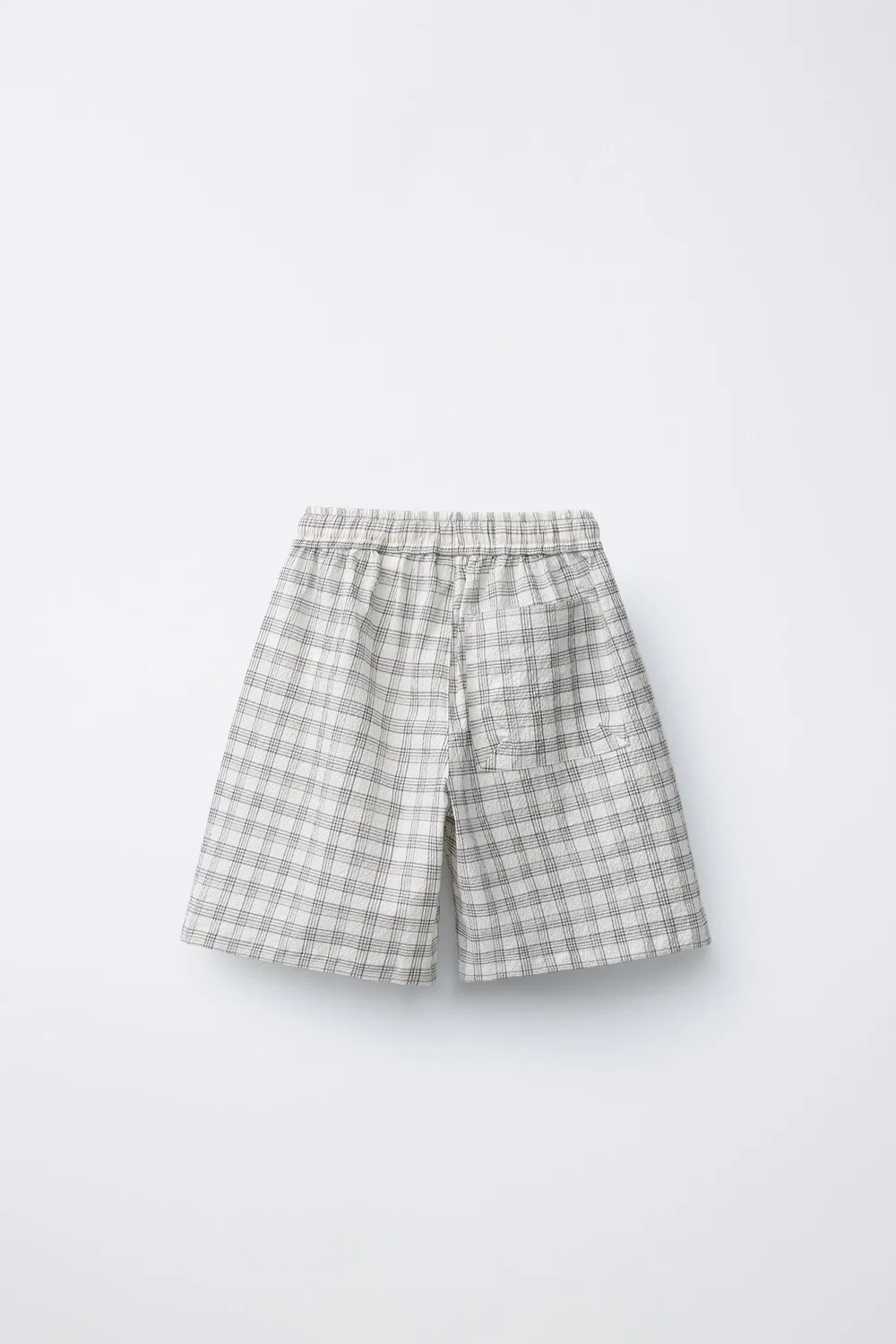 Шорты PUKAS SURF SEERSUCKER CHECK BERMUDA ZARA, Ecru/Black — фото 2