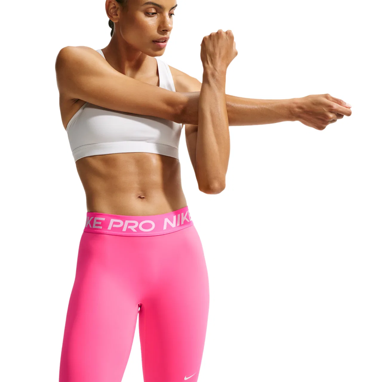 Женские леггинсы с технологией Dri-FIT Nike 365 USM Tights, Hyper Pink/White — фото 3