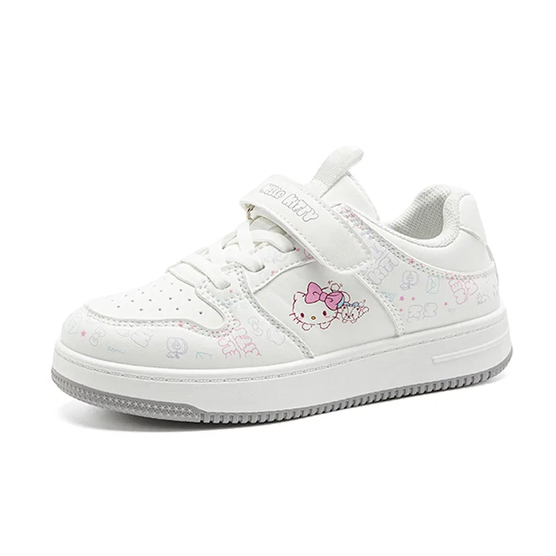 Детские кроссовки для скейтбординга с принтом Hello Kitty Sanrio, White Pink — фото 4