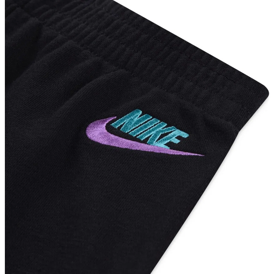 Шорты спортивные с принтом Nike Nkb B Nsw Outside T Lines Ft Short, Черный — фото 3