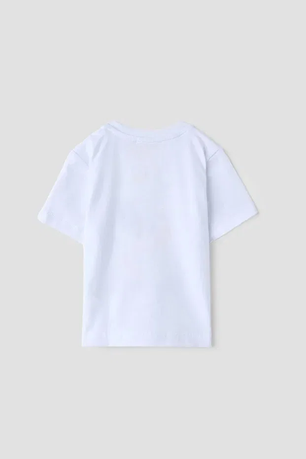 Детская футболка для девочек с принтом Gb Baby, White — фото 3