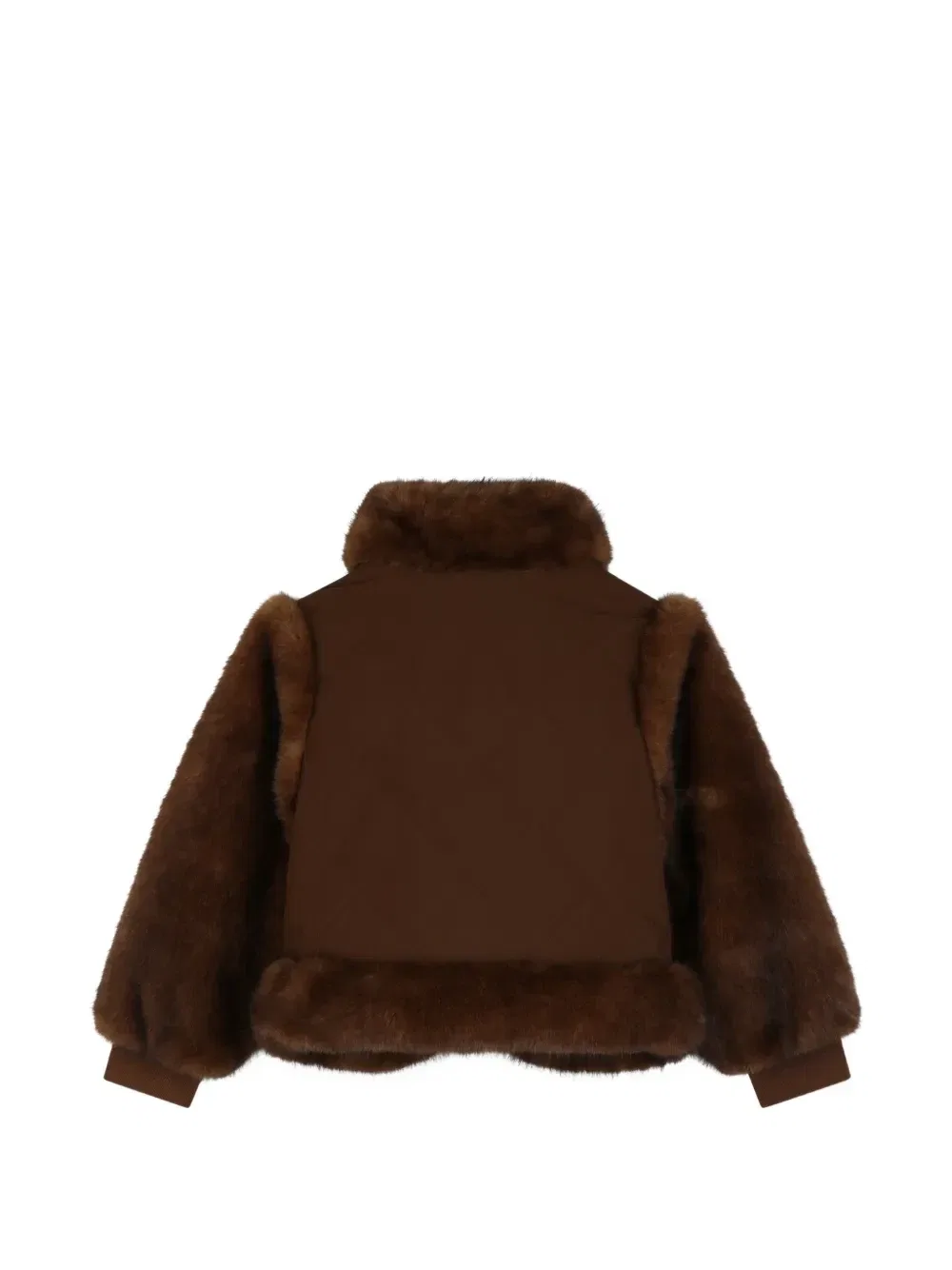 Стеганая куртка с искусственным мехом Chloe Kids, коричневый — фото 2