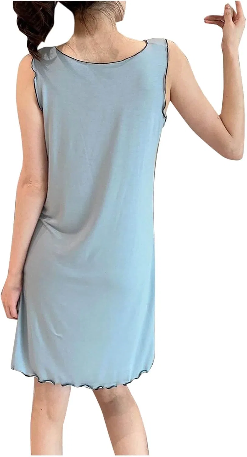 Женская пижама-сорочка с V-образным вырезом, Light Blue — фото 3