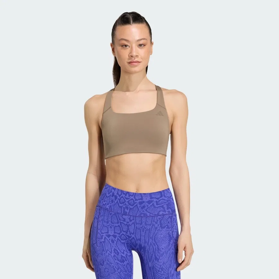 Спортивный бюстгальтер с средним уровнем поддержки Optime Workout Medium Support Bra adidas, Хаки
