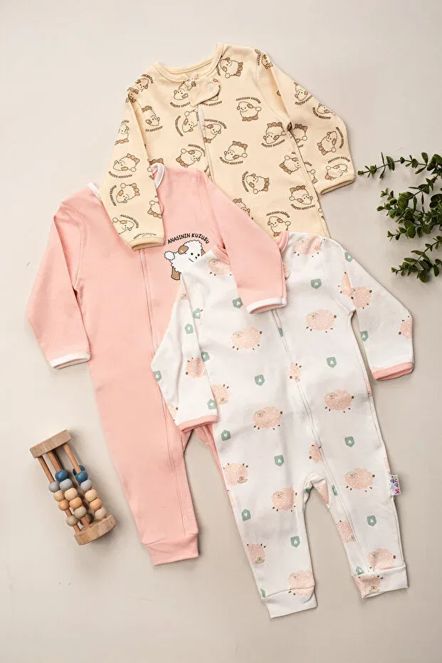 Детский комплект комбинезонов для девочек с принтом Enia Baby, Multicolor