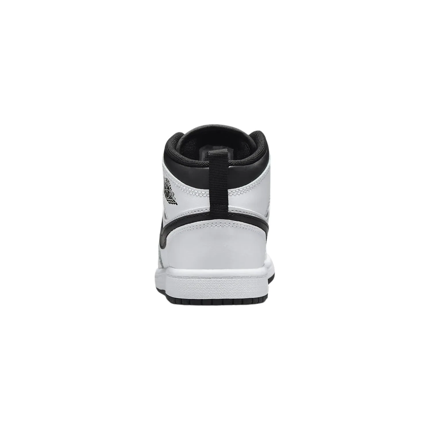 Детские кроссовки для мальчиков с закрытым носком Jordan 1 Mid (Ps) NIKE, White Black White Black — фото 4