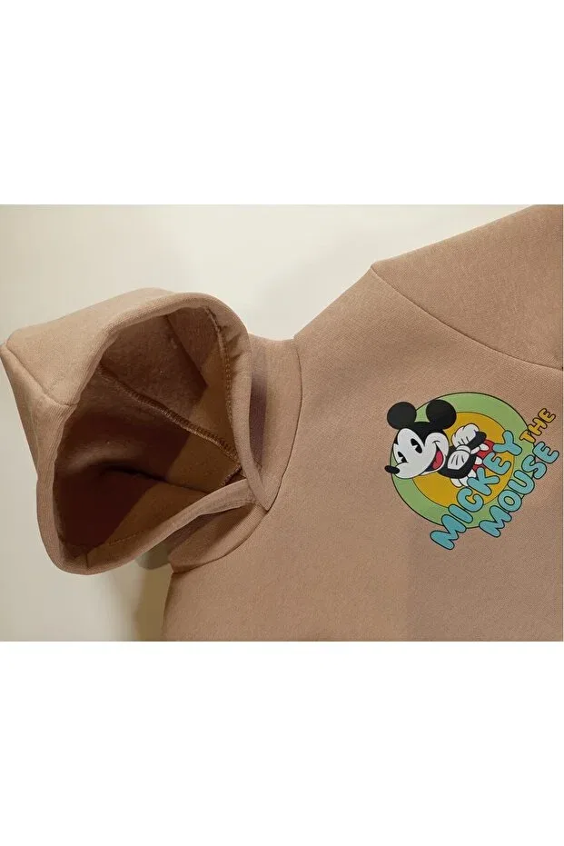 Детский комплект спортивного костюма для мальчиков хлопковый Ilo, Beige — фото 4
