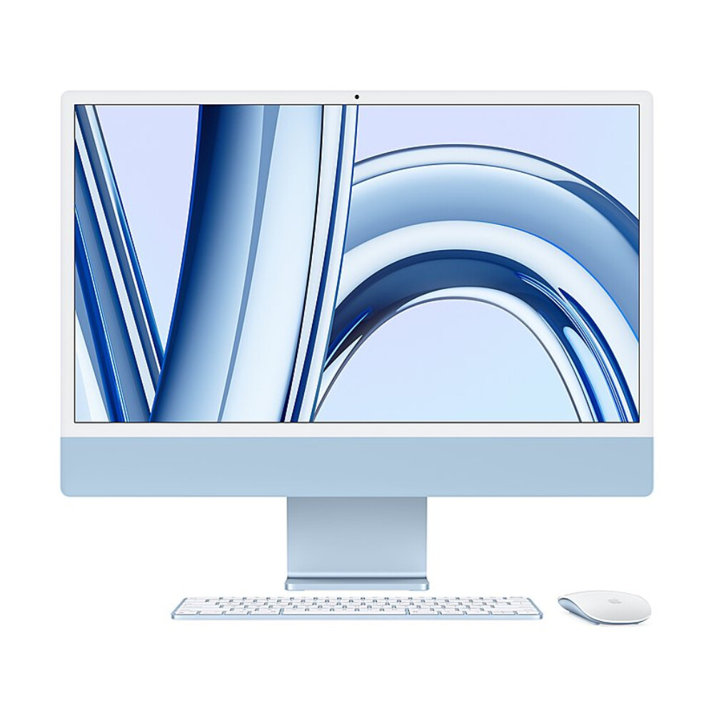 

Моноблок Apple iMac 24'' М3 (2023), 8 CPU/10 GPU, 8ГБ/256 ГБ, Gigabit Ethernet, Blue, английская клавиатура