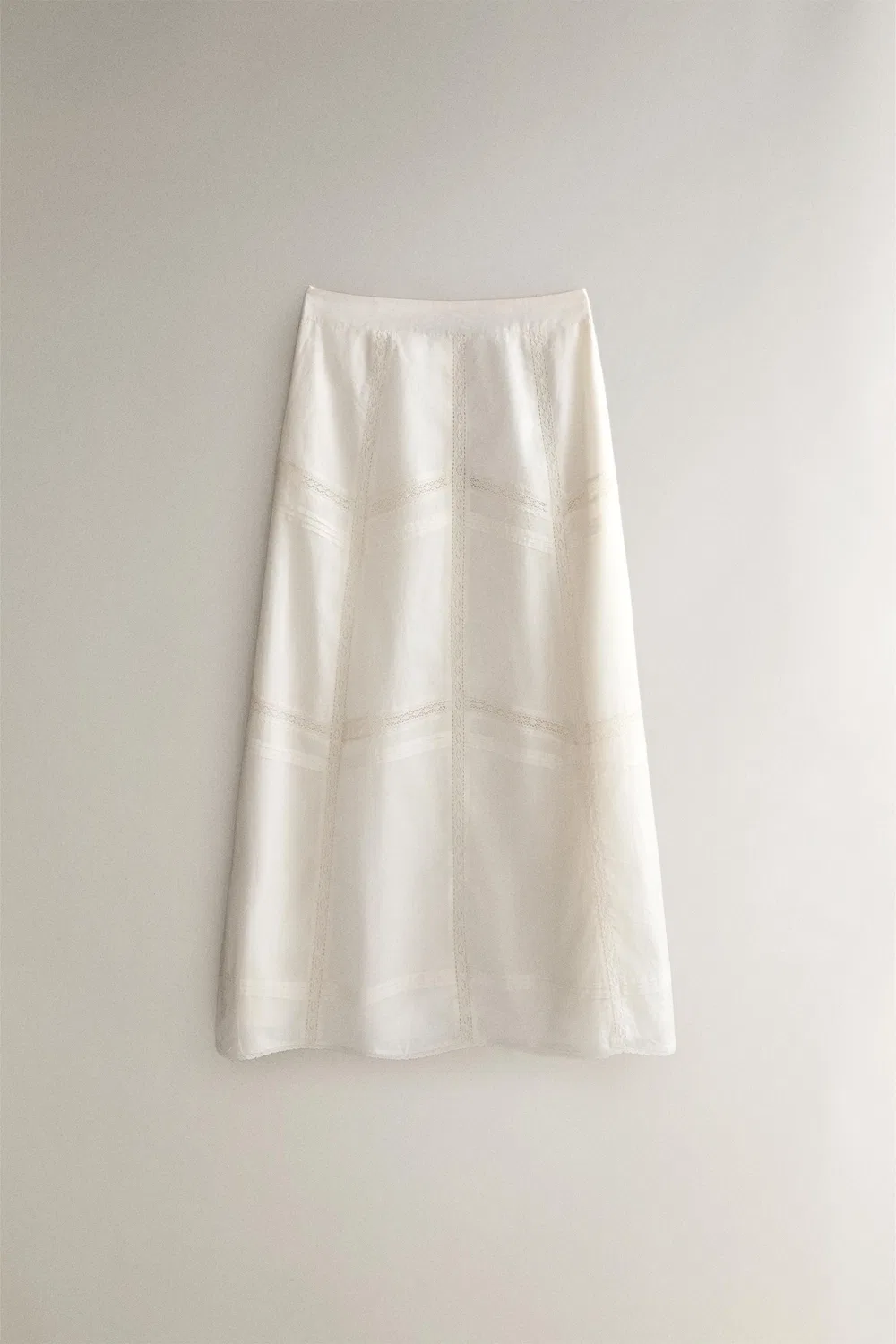 Кружевная юбка ZARA, Ecru