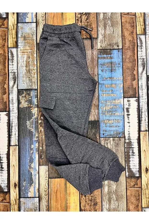 Детские спортивные брюки для девочек с карго-карманами Esterella, Light Gray — фото 3