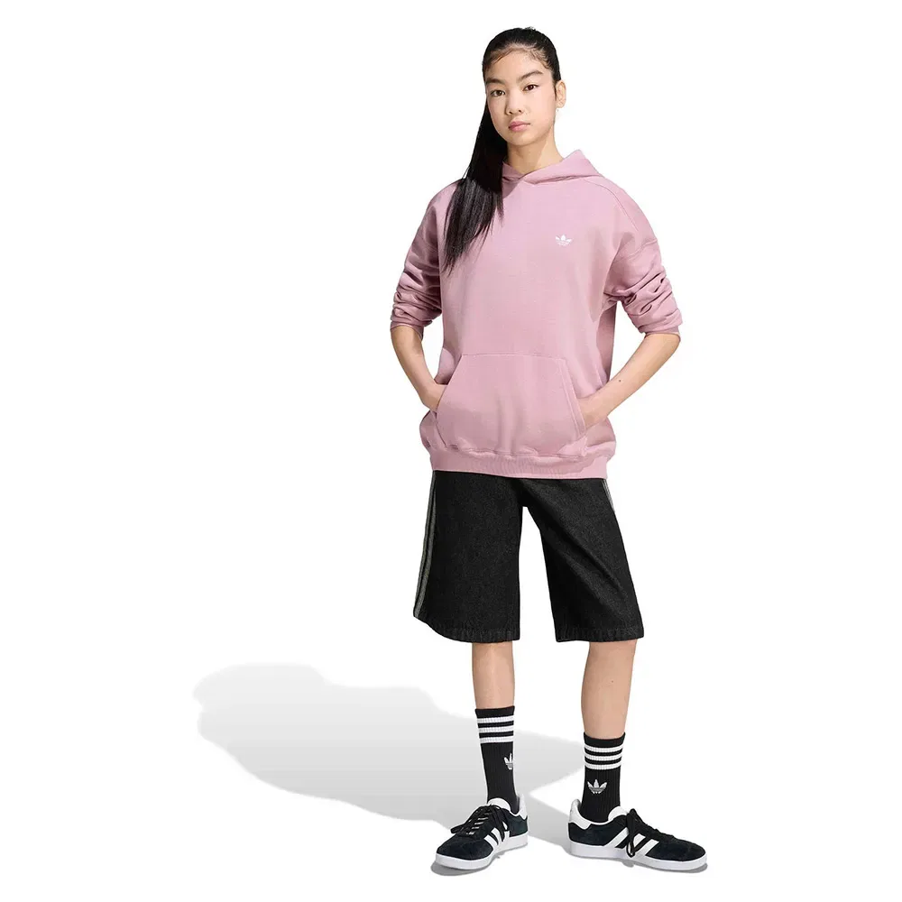 Детское худи оверсайз с принтом Adidas Originals, Pink — фото 4
