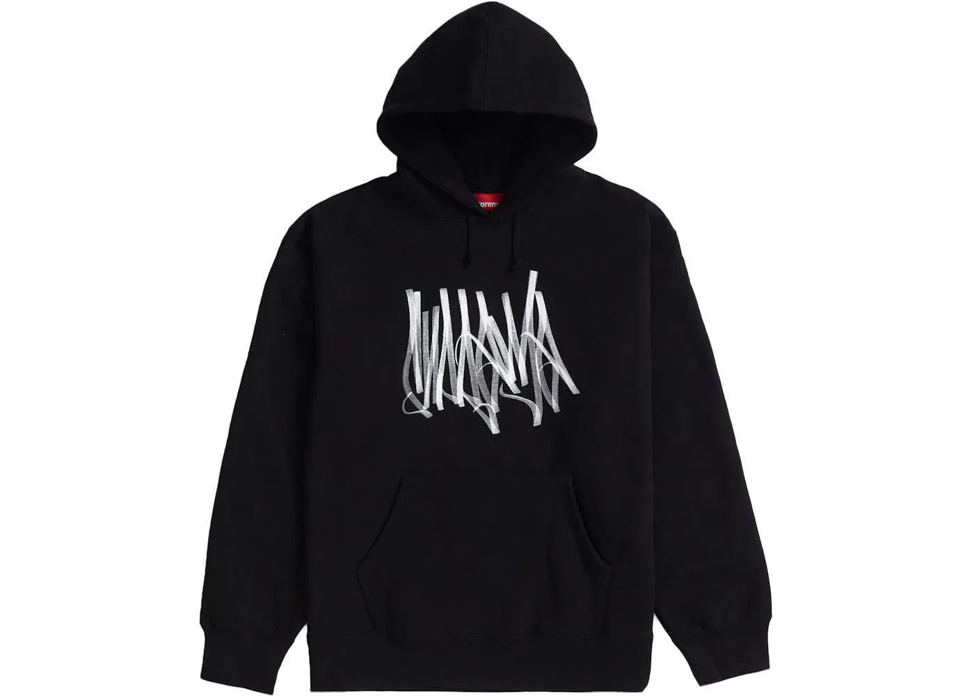 Мужской худи на молнии с принтом Supreme, Black