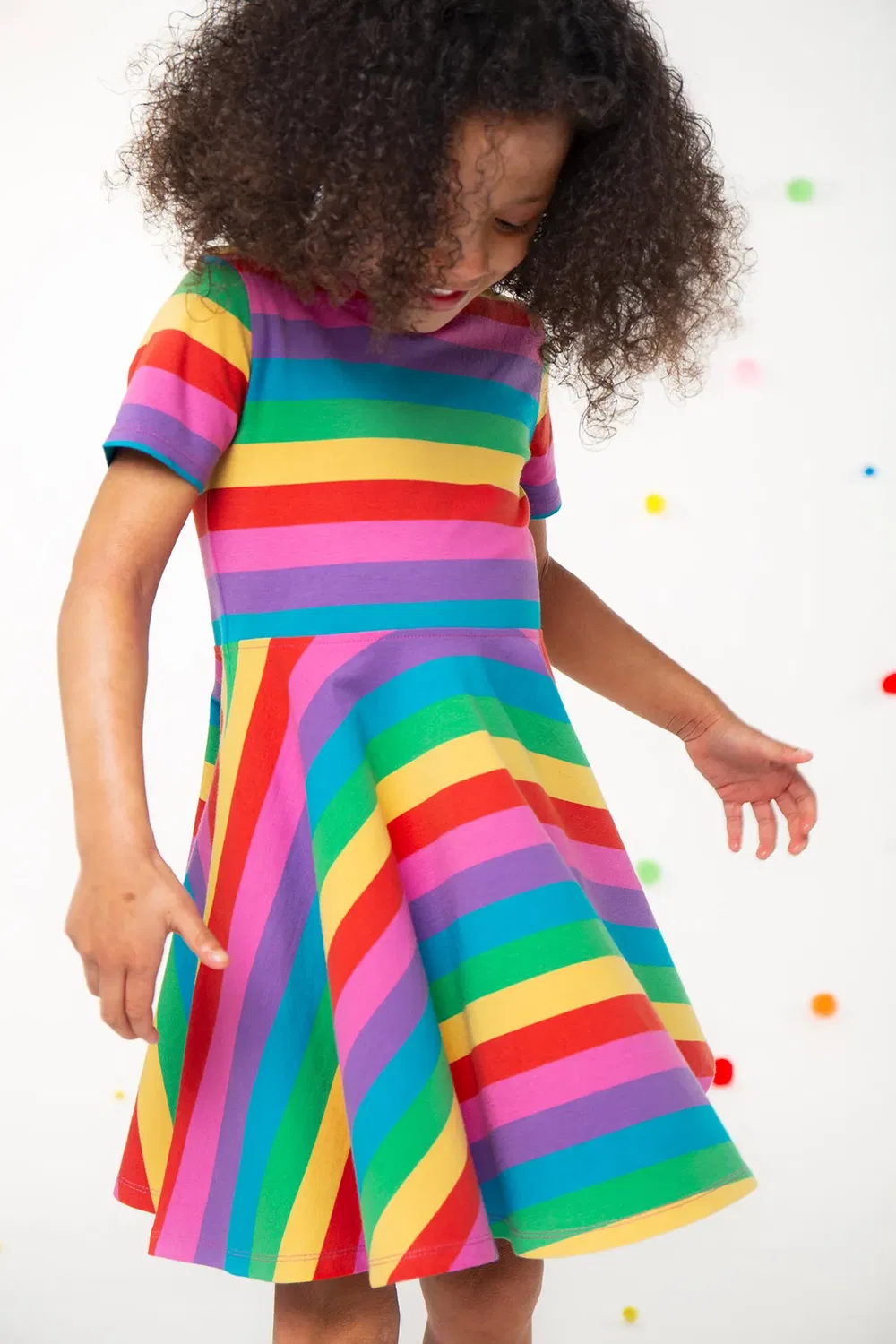 Детское платье-трапеция Sunshine Frugi, Multi — фото 2