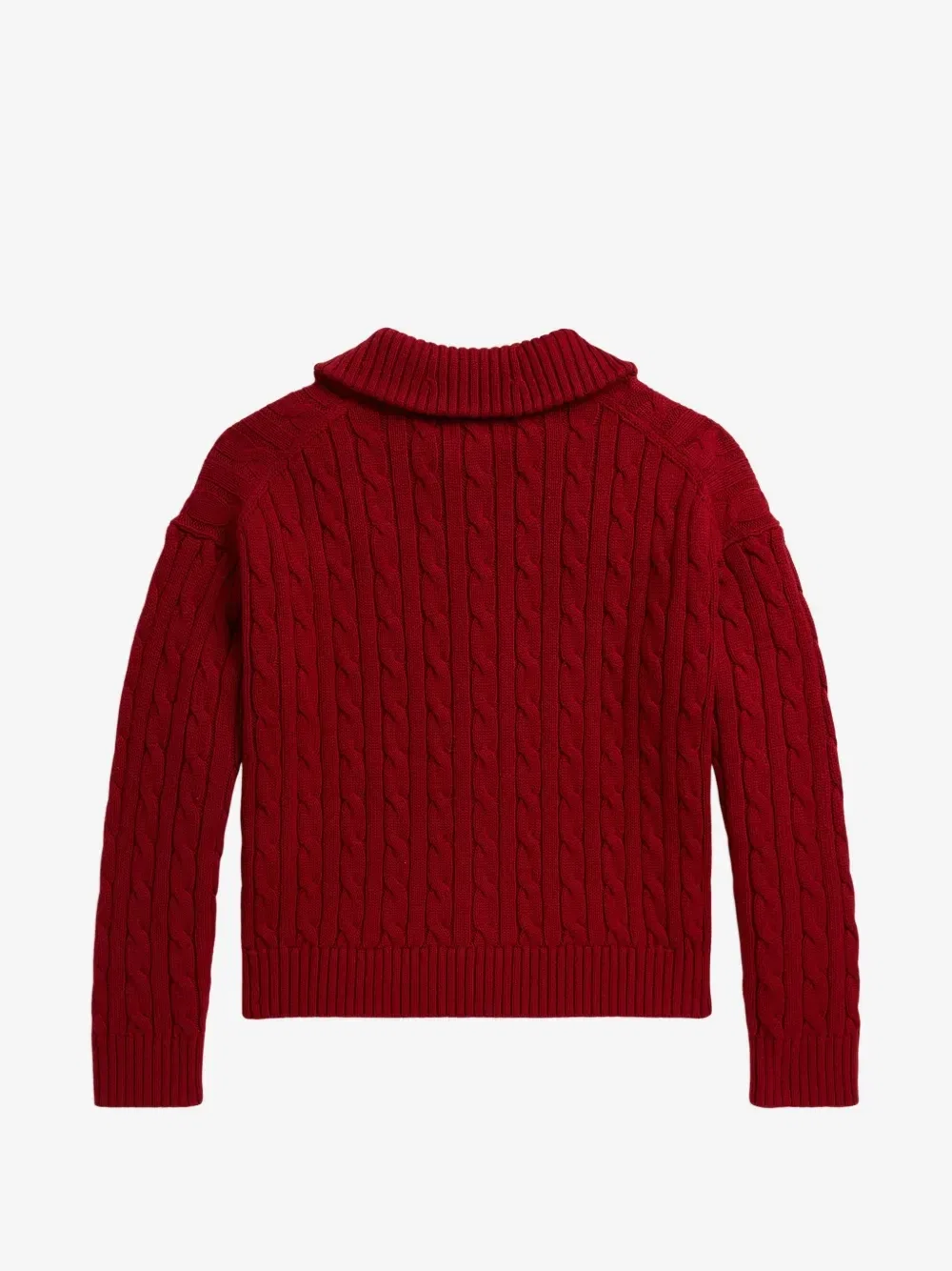 Кардиган фактурной вязки POLO RALPH LAUREN KIDS, красный — фото 2
