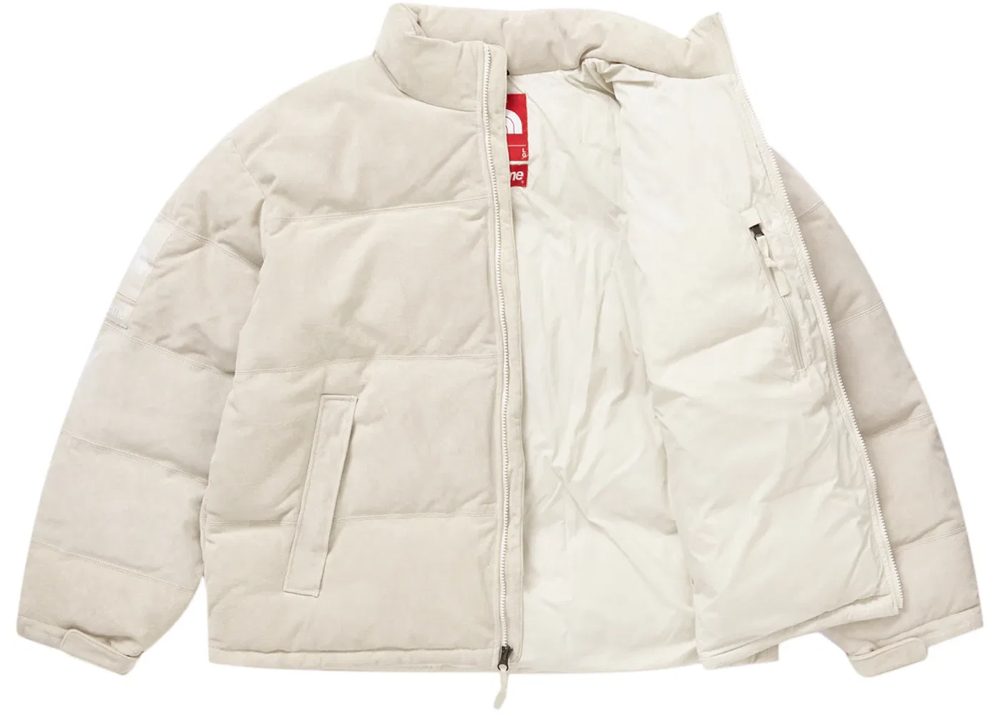 Мужская куртка из замши с утеплителем Nuptse Supreme, Stone — фото 2