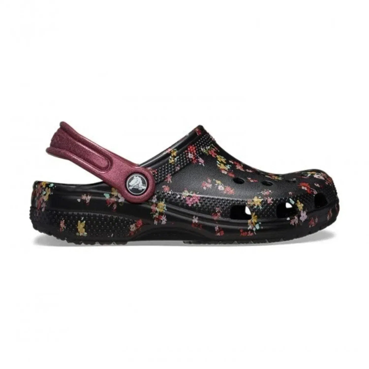 Детские кроксы Classic с графическим принтом Crocs, Black — фото 2