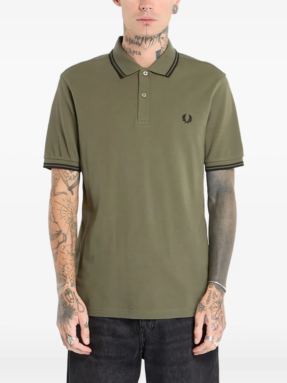 

Хлопковая рубашка поло Fred Perry, зеленый