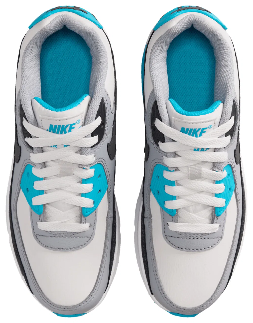 Кроссовки для мальчиков Air Max 90 Nike, цвет Platinum Tint/Iron Grey/Blue Lightning — фото 4