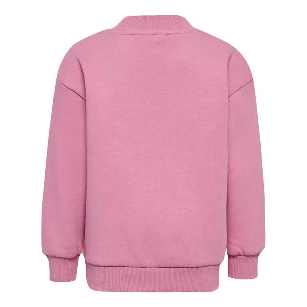 Детский свитшот для девочек с принтом Mini Loose Bee Hummel, Pink — фото 2