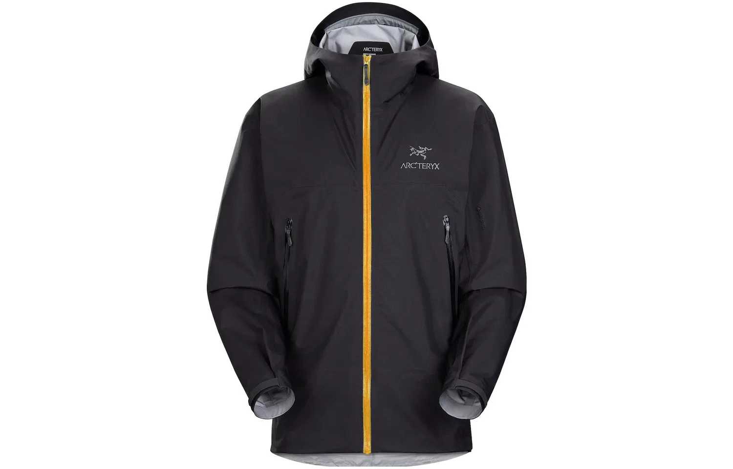 Мужская ветрозащитная куртка с капюшоном Arcteryx BETA SS23, Black Light Green Gray — фото 4