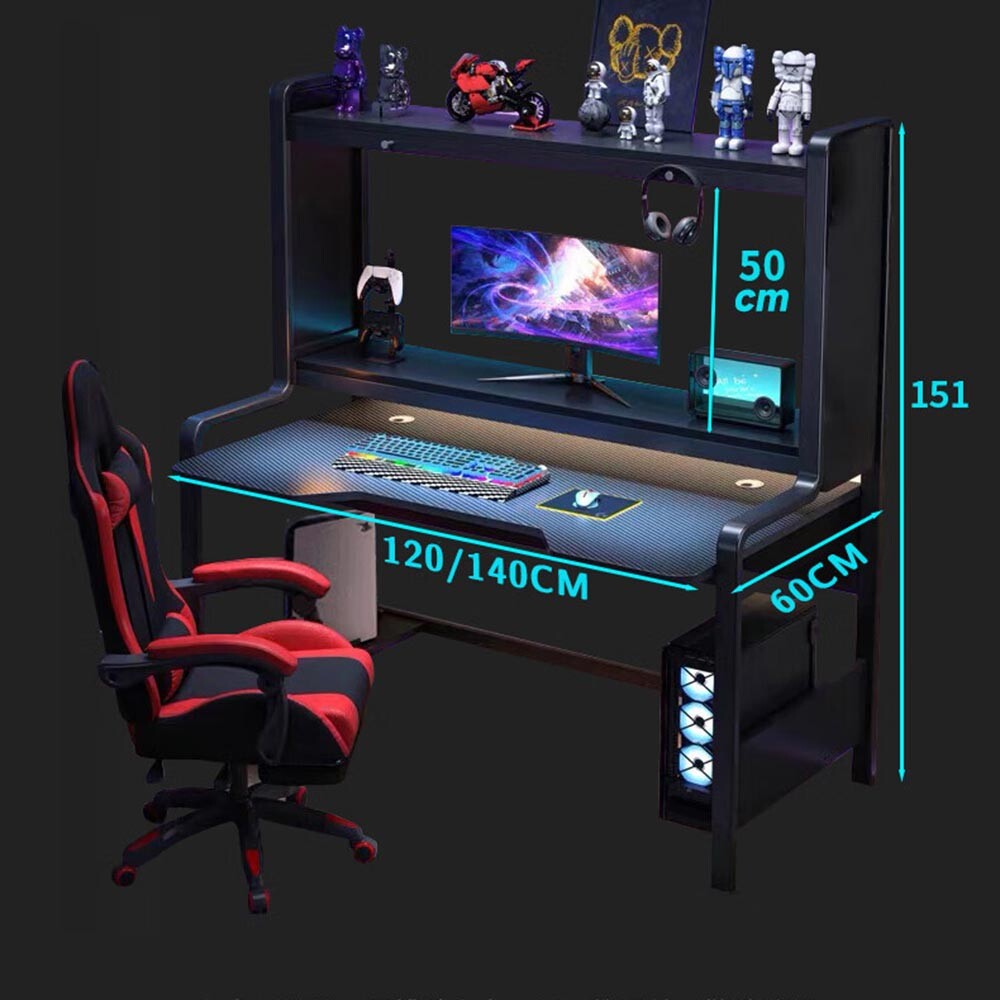 Игровой стол Orenford Three Layer Gaming Desk 140x60 см, черный